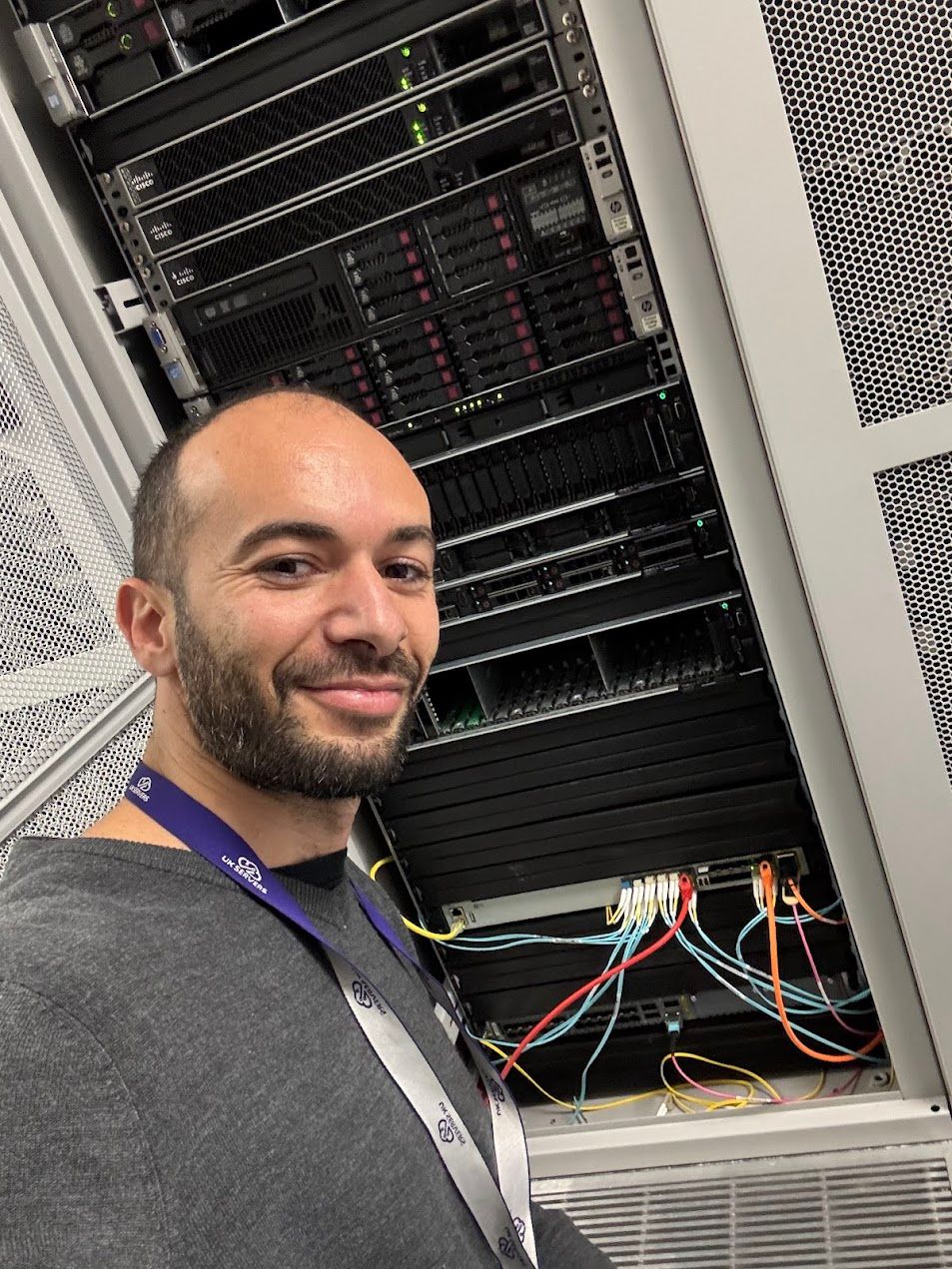 In the current data centre next to the production cabinet